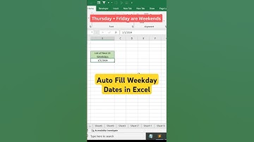 Auto Fill Weekday Dates in Excel with WORKDAY Formula