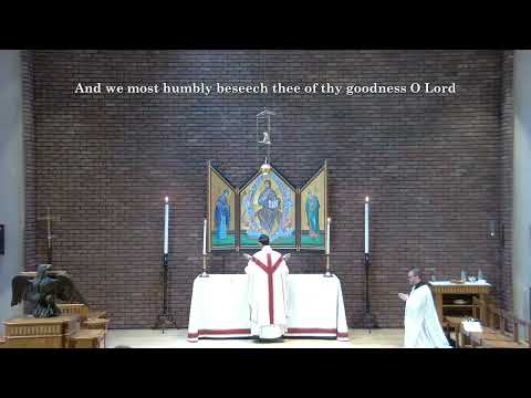 Cranmer's English Canon of 1549 BCP Communion with Merbecke Sanctus et Benedictus