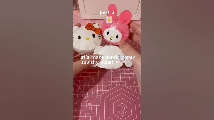 diy sanrio squishy buns! 🩵 #sanrio #hellokitty #craft #diy #papercraft #asmr #kpop #kawaii #squishy
