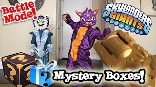 MYSTERY BOXES from Activision! Skylanders Costumes & REAL LIFE BATTLE MODE!