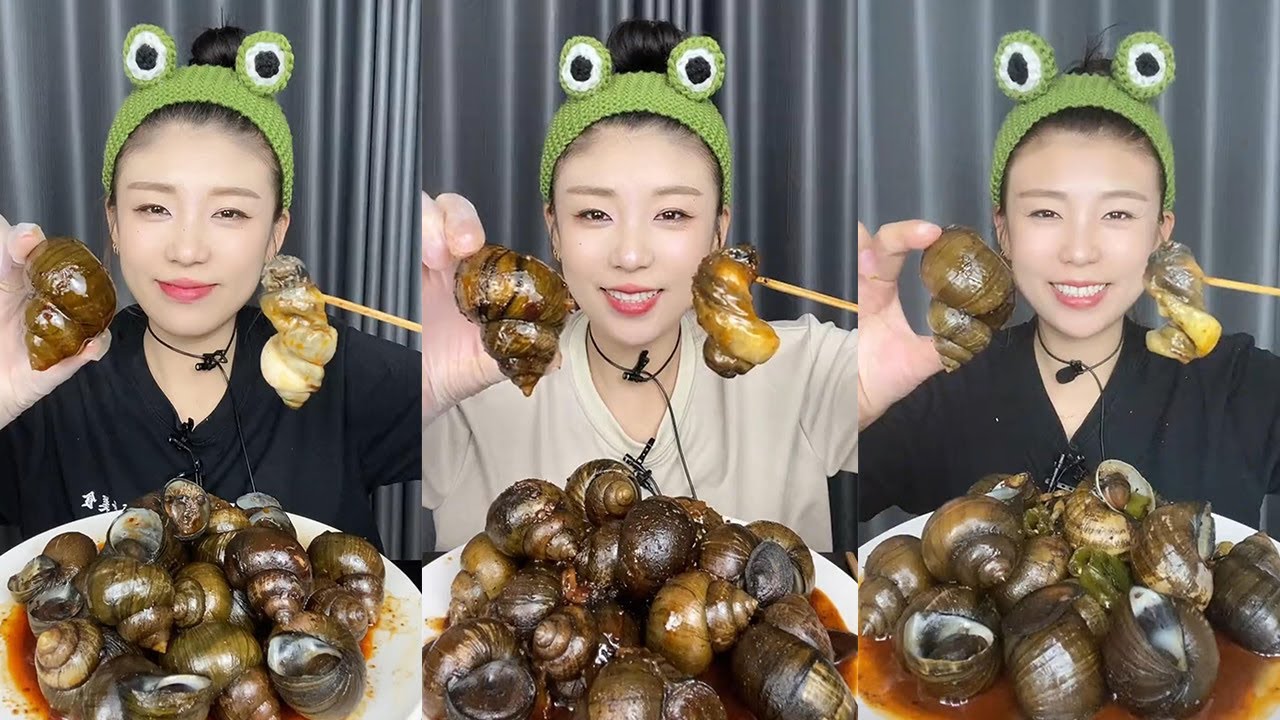 【Yummy】Spicy stir fried snails🐚🌶#mukbang#asmr