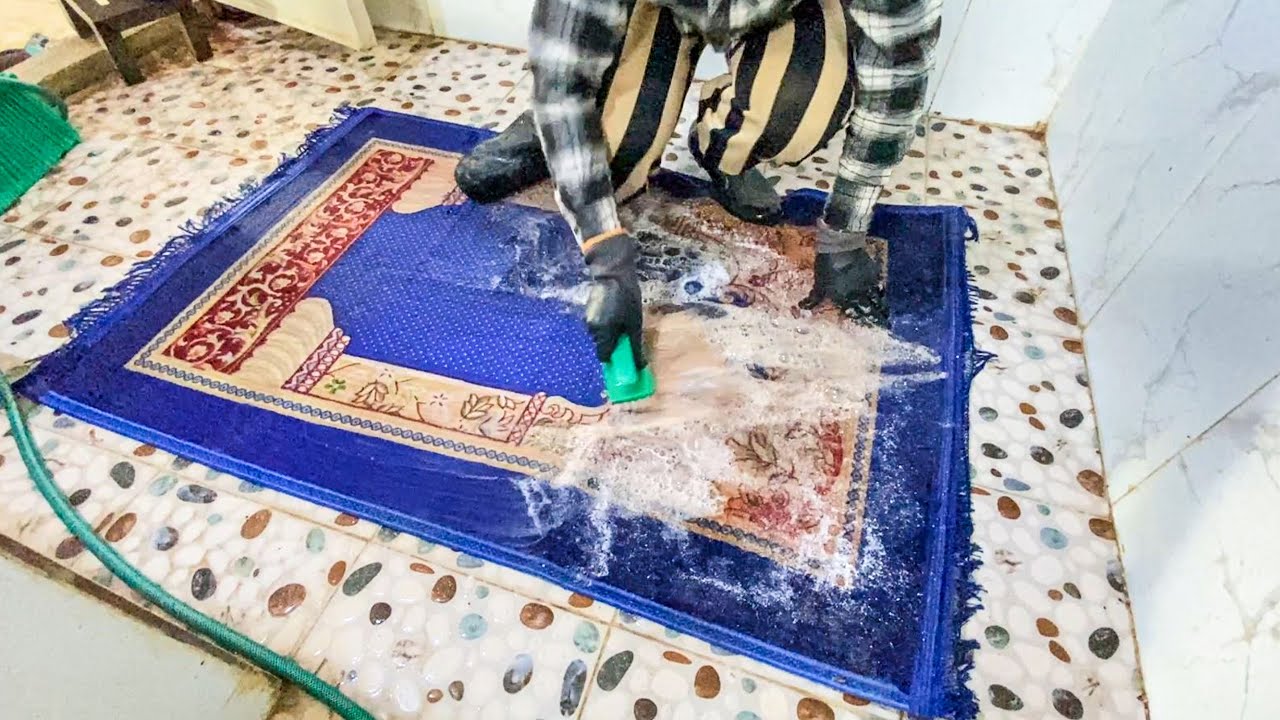 Extremely dirty Blue carpet cleaning satisfying ASMR YouTube