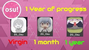 Osu! after 1 year of playing(somewhat a progression video)