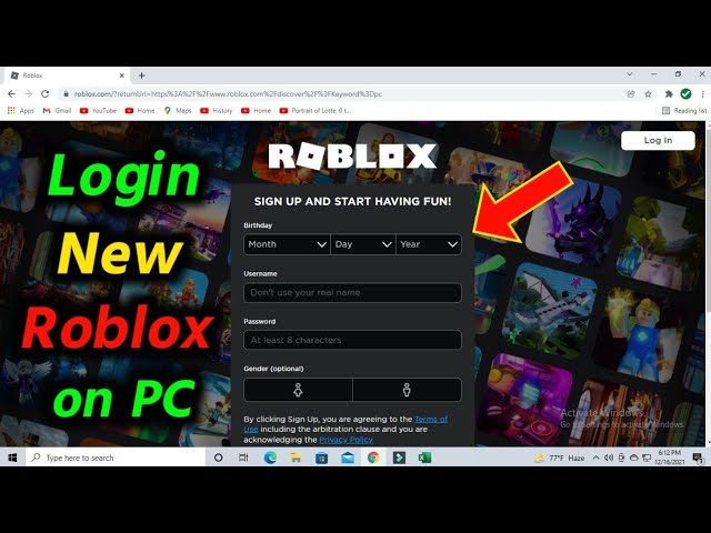 How to Login to New Roblox Account on Pc 