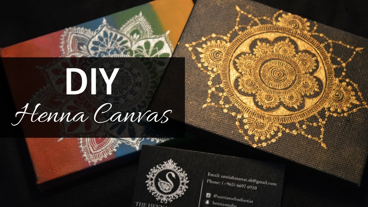 DIY Henna/Mehndi Mandala Mini Canvas || Samia Hasanat