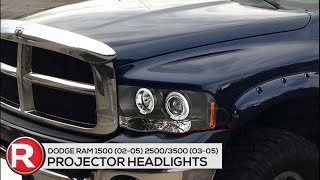 Demo + DIY Install: Spec-D Projector Headlights Ram 1500 (02-05) Ram 2500/3500 (03-05) w/ Halo LED