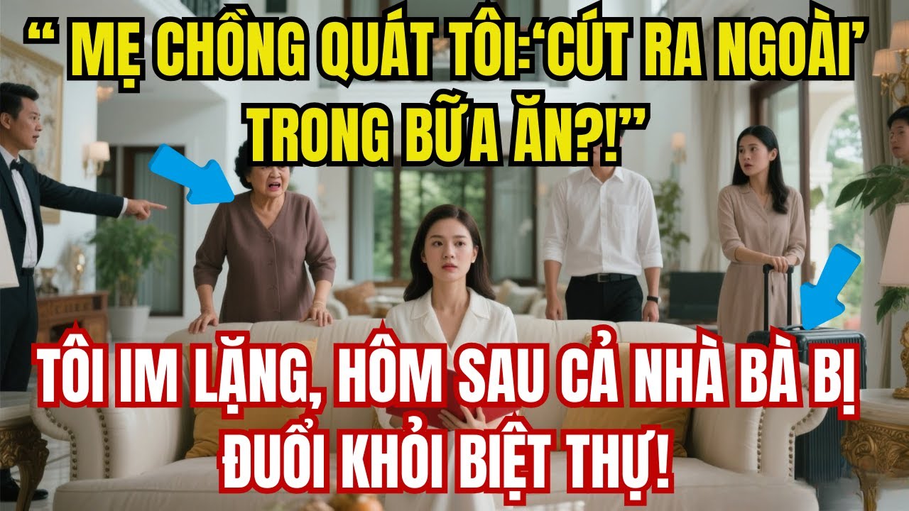 Mẹ Chồng Quát Tôi “Cút Ra Ngoài” Trong Bữa Cơm, Hôm Sau Cả Nhà Bà Bị Đuổi Khỏi Biệt Thự|Truyện Audio