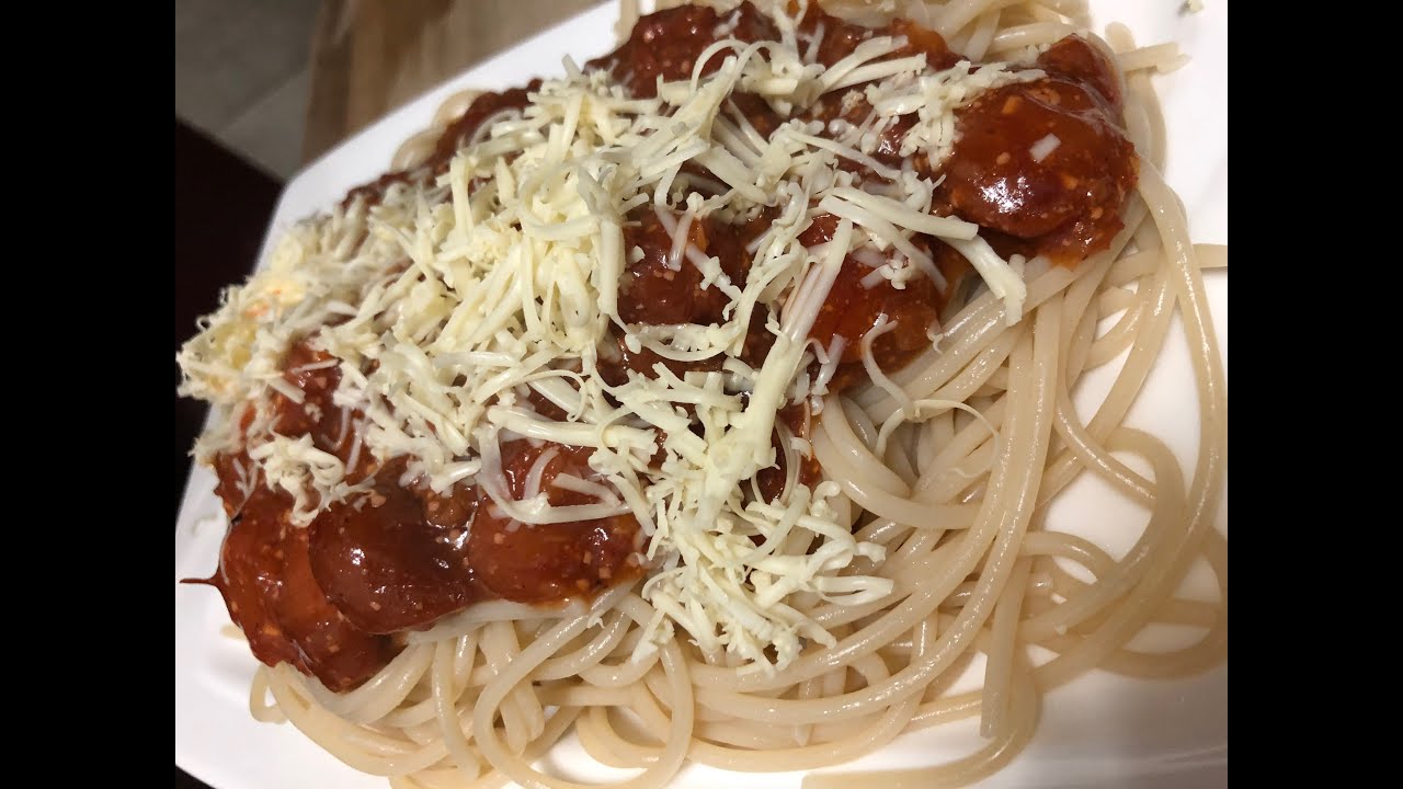 How to make Filipino Style Cheesy Spaghetti Recipe (SIMPLE INGREDIENTS