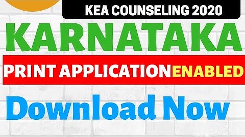 Neet 2020 Karantaka Neet Application form Print Button Enabled/How to Download Kea Application Form