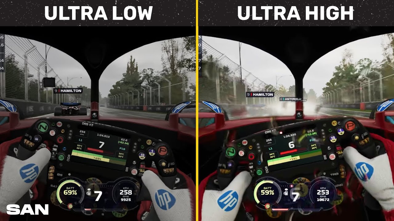F1® 25 | Ultra Low vs Ultra High | PC Graphic Settings Comparison