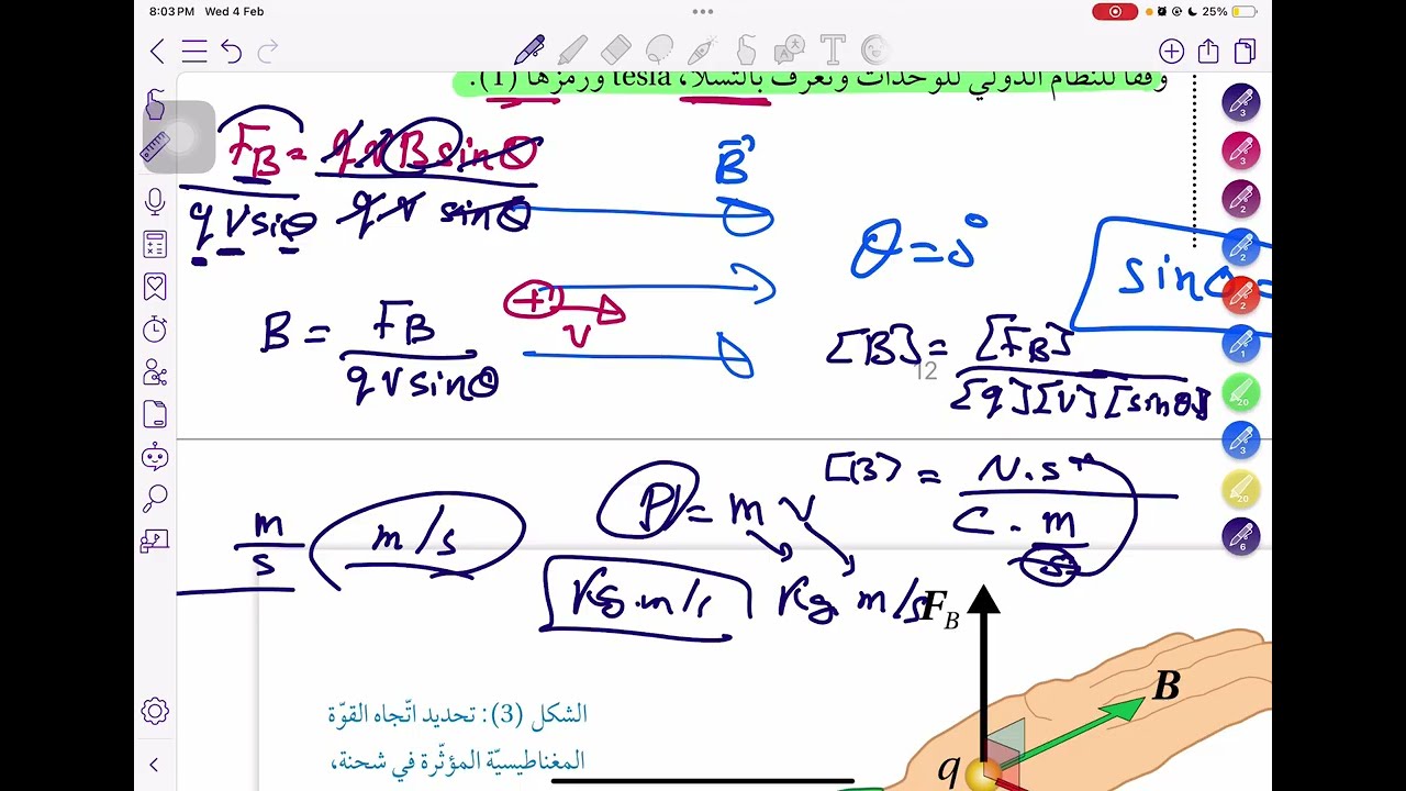 توجيهي فيزياء 2008 - الوحدة الخامسة : المجال المغناطيسي - الدرس الأول : القوة المغناطيسية - جزء (2)
