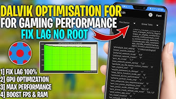 Dalvik Optimisation For Gaming Performance | Boost Fps & Performance ! Fix Lag No Root