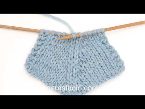 How to decrease 2 stitches across 4 stitches, knit together orpass stitches over in stocking stitch