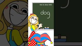 How to Draw DOG in 20 Seconds😯TADC Pomni &amp; Poppy Playtime 3 Miss Delight Animation #shorts #drawing