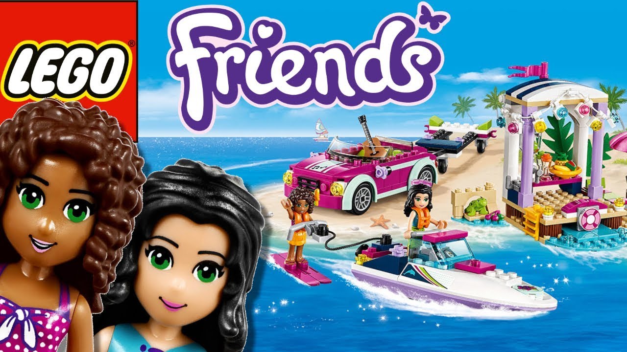 LEGO FRIENDS Playset Toy Unboxing & Speed Build - Friends 4 Life Fun Adventure with boat at beach