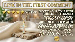This 5-Star Kendra Scott White Opal Cross Necklace Is The Ultimate Amazon Find