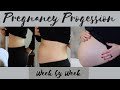 WEEK BY WEEK PREGNANCY TRANSFORMATION || PREGNANT BELLY WEEK BY WEEK 8-40 || MELISSA MARIE