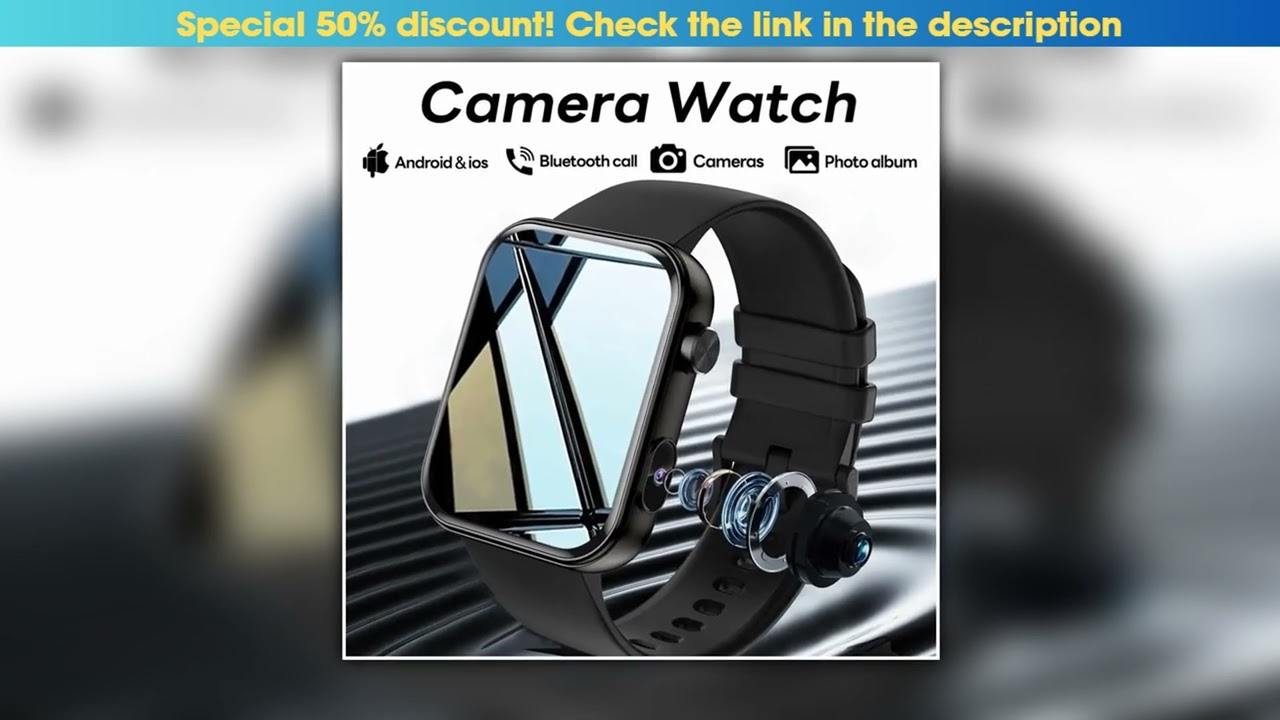 New Smart Watch Women Men Camera Take Photo Record Video Heart rate Sports Fitness Waterproof