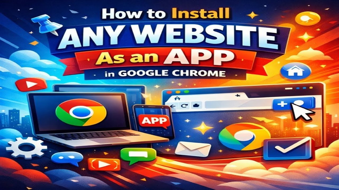 How to install any website as an app using google chrome.