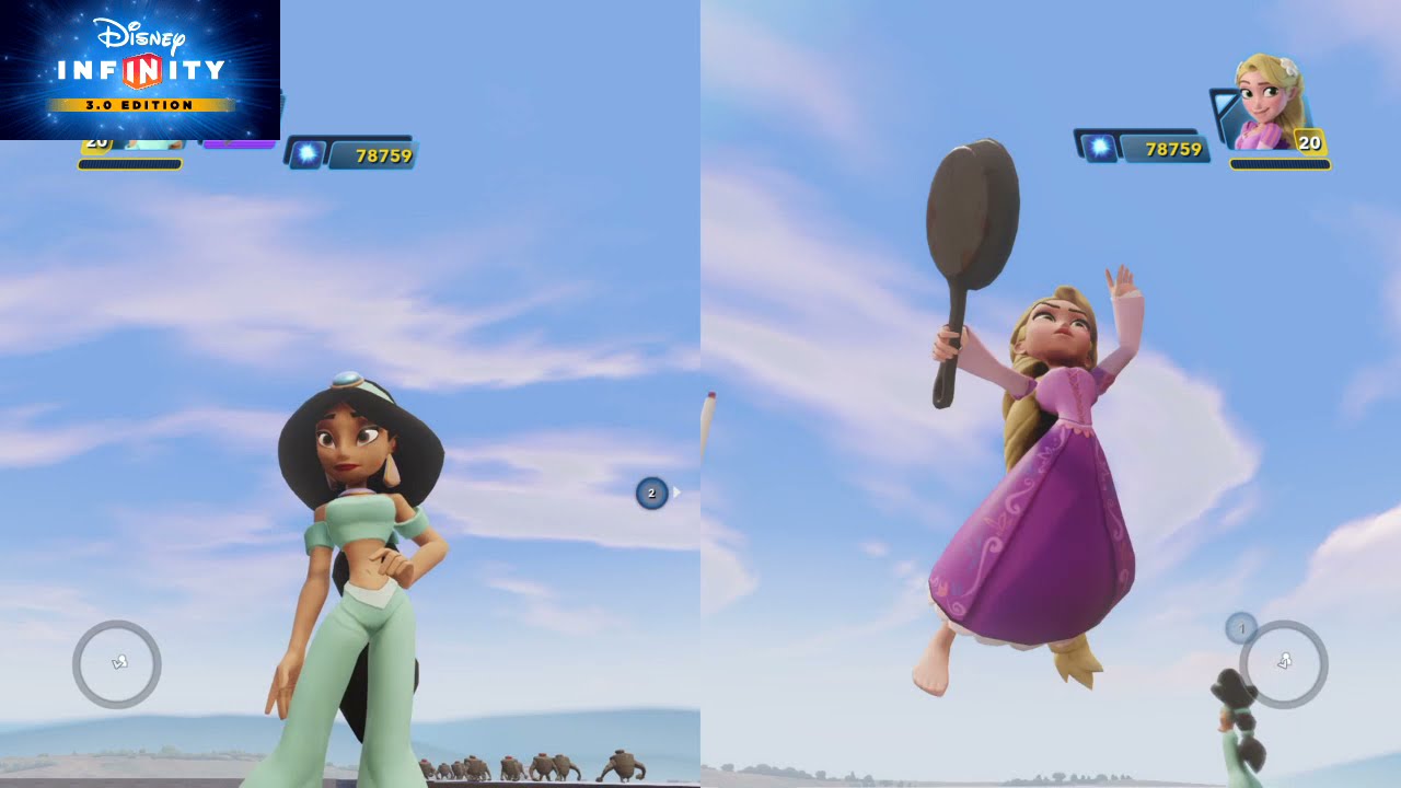 Rapunzel and Jasmine vs Darth Vader
