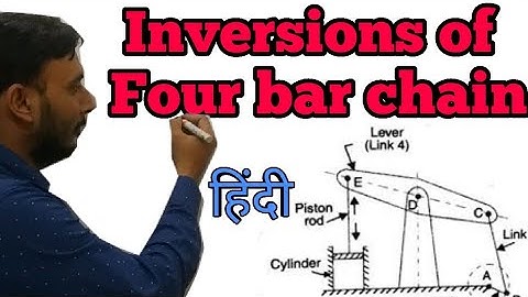 Inversion of four bar mechanism in hindi || Inversion of four bar chain mechanism || TOM