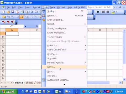 Solver excel 2013 youtube