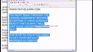 learn to install easy php which is a php server included mysql apache and other services