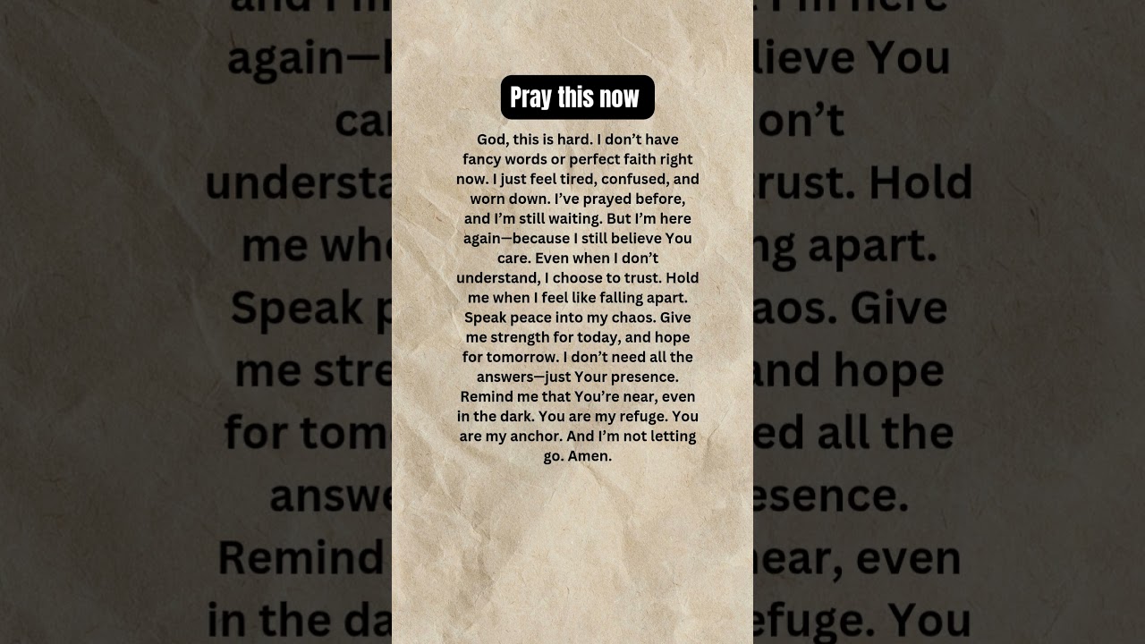 powerful Prayer during hard times 