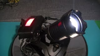 ヘッドライト LED  後部認識灯 ズーム機能/角度調節 3モード（強・弱・点滅/SOS）防水 耐衝撃 : Orader