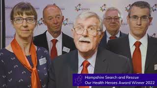 Our Health Heroes 22: Winner Hampshire Search & Rescue, Inspired Healthcare Support by UK Charity