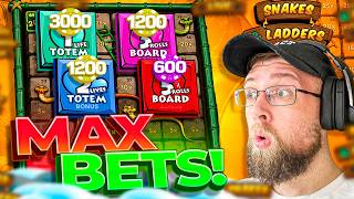 I PLACED MAX BETS ON ALL OF THE SNAKES & LADDERS GAME SHOWS! screenshot 2
