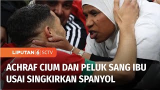 Selebrasi Penuh Haru Pemain Timnas Maroko, Achraf Hakimi Cium dan Peluk Sang Ibu | Liputan 6