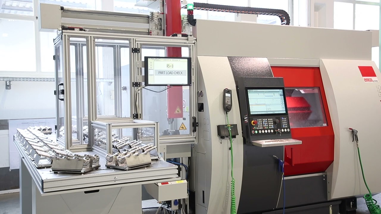 EMCO TURN E65 - Single Spindle Machine with Gantry Loader and Measuring Unit - Taqneea