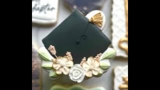 Floral Graduation Hat Cookie #allgoodthingscookies  #cookiedecoratingvideos #cookiesinspiration
