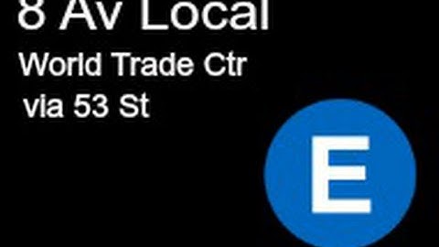 [OpenBVE] IND 8th Avenue Line: R160A (E) Train terminating at World Trade Center