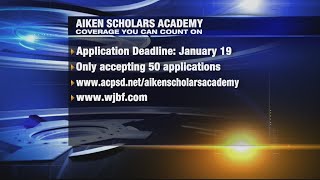 Learn More About Aiken Scholars Academy as deadline to apply approaches