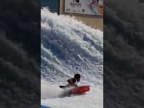 Dubai flow rider barrel at Yas Waterworld Waterpark Surf Machine Contest