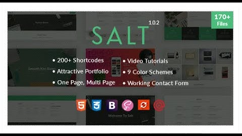 Salt - Multi-purpose HTML5 Template - Site Templates Download