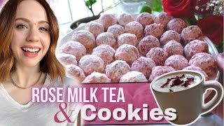 Rose Milk Tea &amp; Rose Tea Cookies | Easy Milk Tea Recipe!
