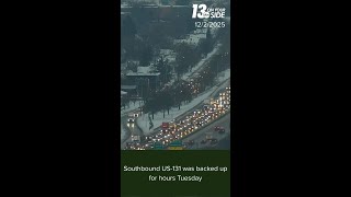 Westbound I-196 to southbound US-131 ramp closed 'indefinitely' after semi crash on S-curves