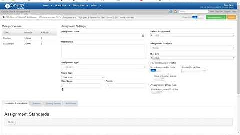 Create Assignments in Synergy to Sync to Google