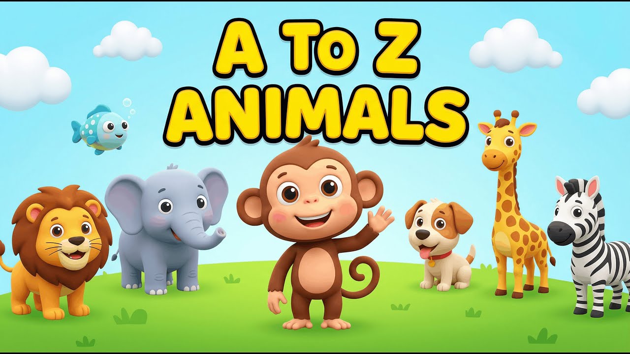 A to Z Animals Adventure with Monkey | The Cursed Princess Story | 