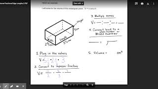 Volume with Fractional Edge Lengths