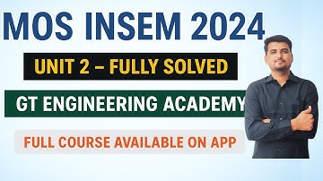 MECHANICS OF STRUCTURE, UNIT 2 INSEM 2024 SOLVED PAPER | MOS | SPPU PYQ SOLUTIONS