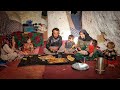 Surviving and cooking in an underground cave like 2000 years agovillage life afghanistan
