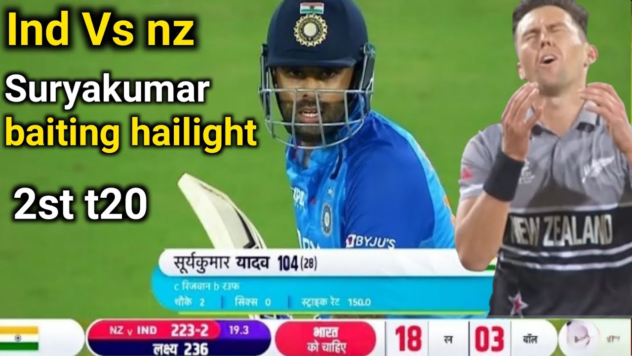 Ind Vs Nz 2st t20Suryakumar Yadav baiting highlightsInd Vs New