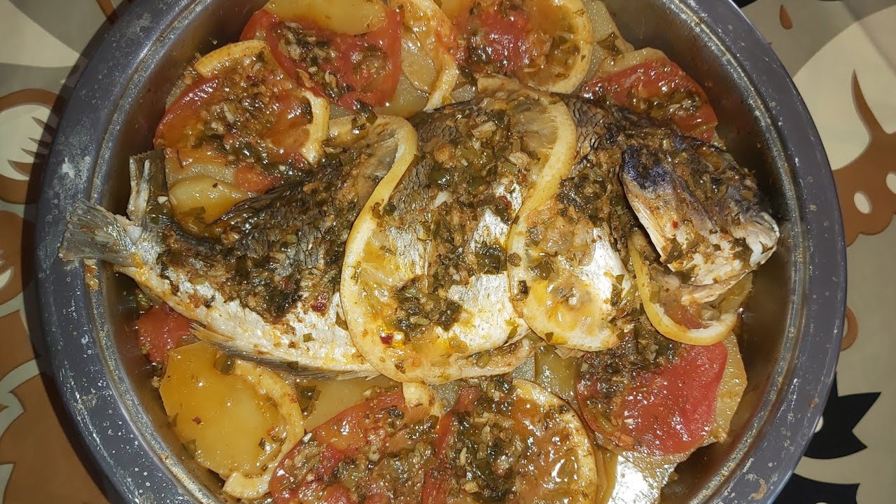 Tajine de dorada súper rico y fácil de hacerطاجين سمك الدورادا لذيذ وسهل