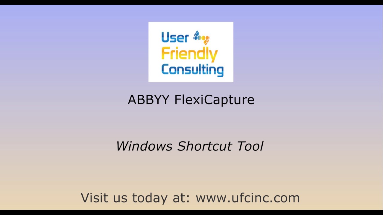 Windows Shortcut Tool for ABBYY FlexiCapture