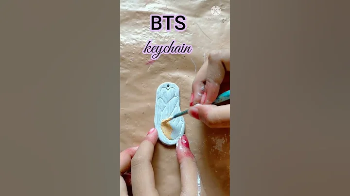 BTS keychain DIY🤞🏻💜 | #bts #keychain #shorts #btsdiy #diy | inspired by Shivangi Sah