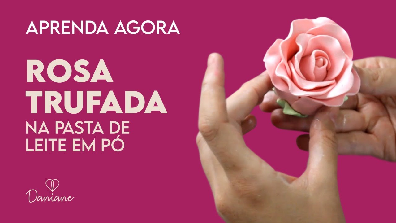 Rosa trufada na pasta de leite em pó